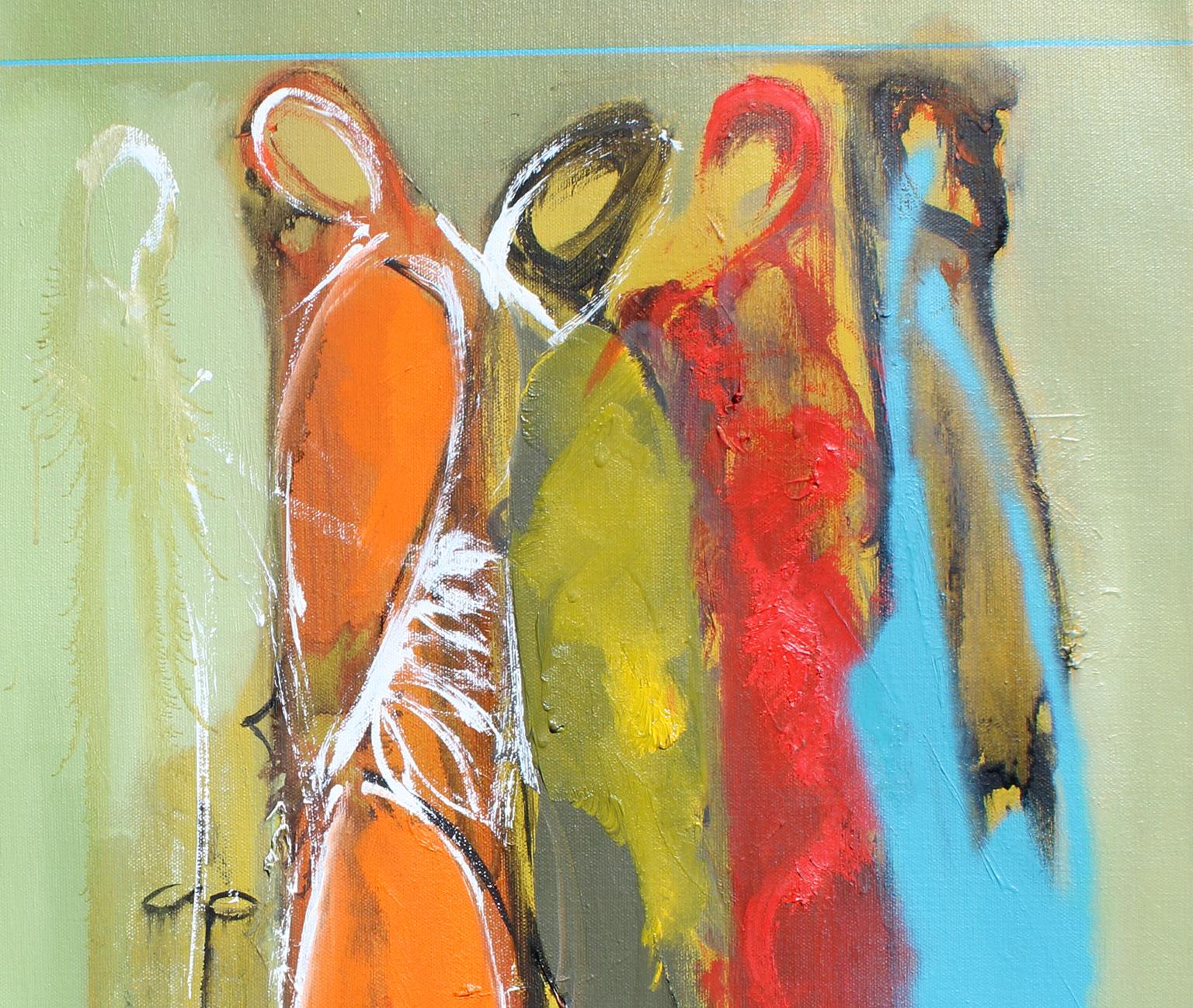 Identität, 20x24 Zoll, Öl auf Leinwand. Erwähnungen des Künstlers  Moderner moderner abstrakter expressionistischer Künstler. – Painting von KOKO HOVAGUIMIAN