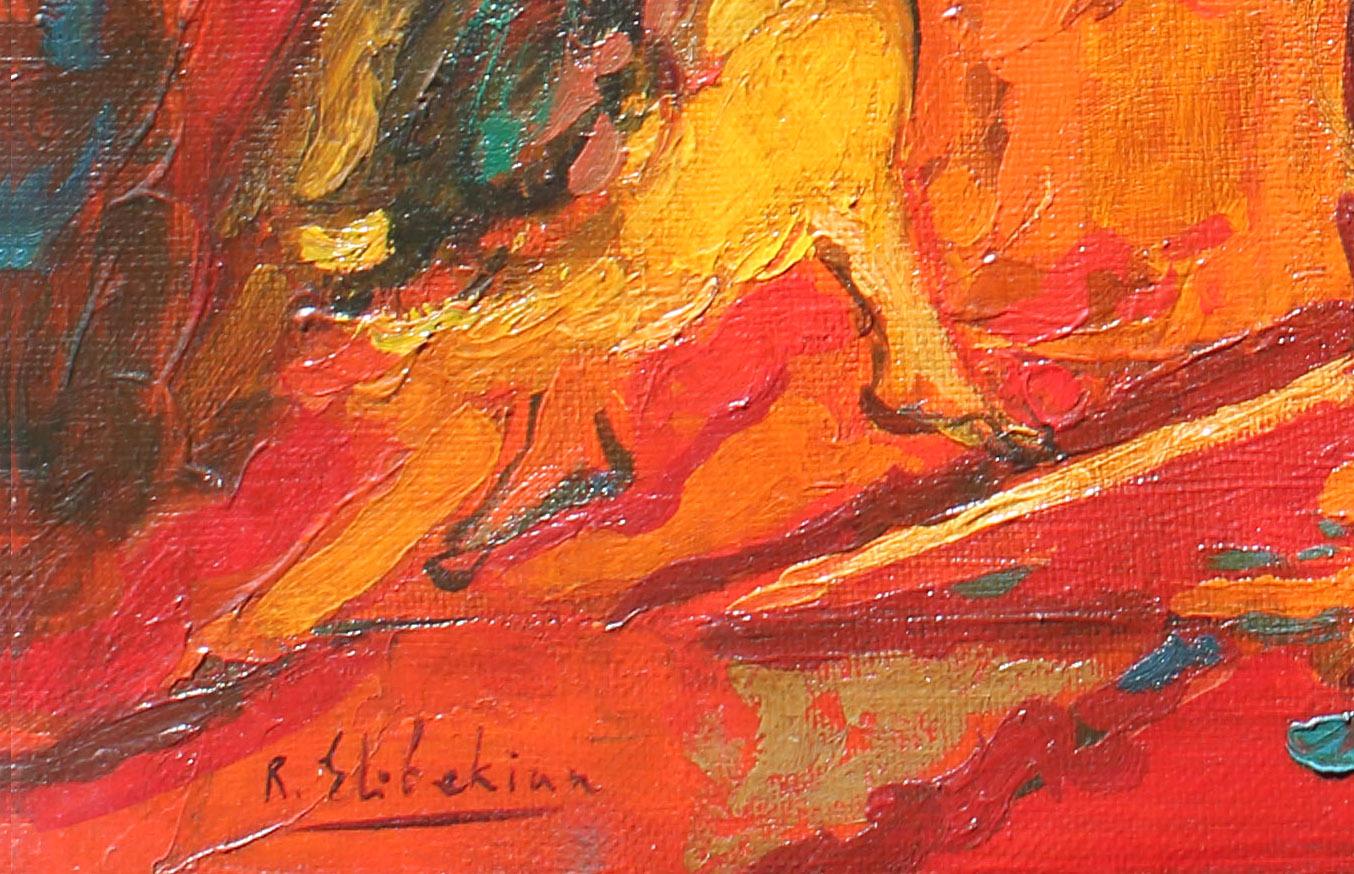 Robert Elibekian, Concerti, 25,5x19,5 pollici. Olio originale su tela - Painting Impressionismo di Robert Elibekyan