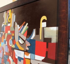 Community, Janet Hagopian, 57x48 pouces, huile sur toile.