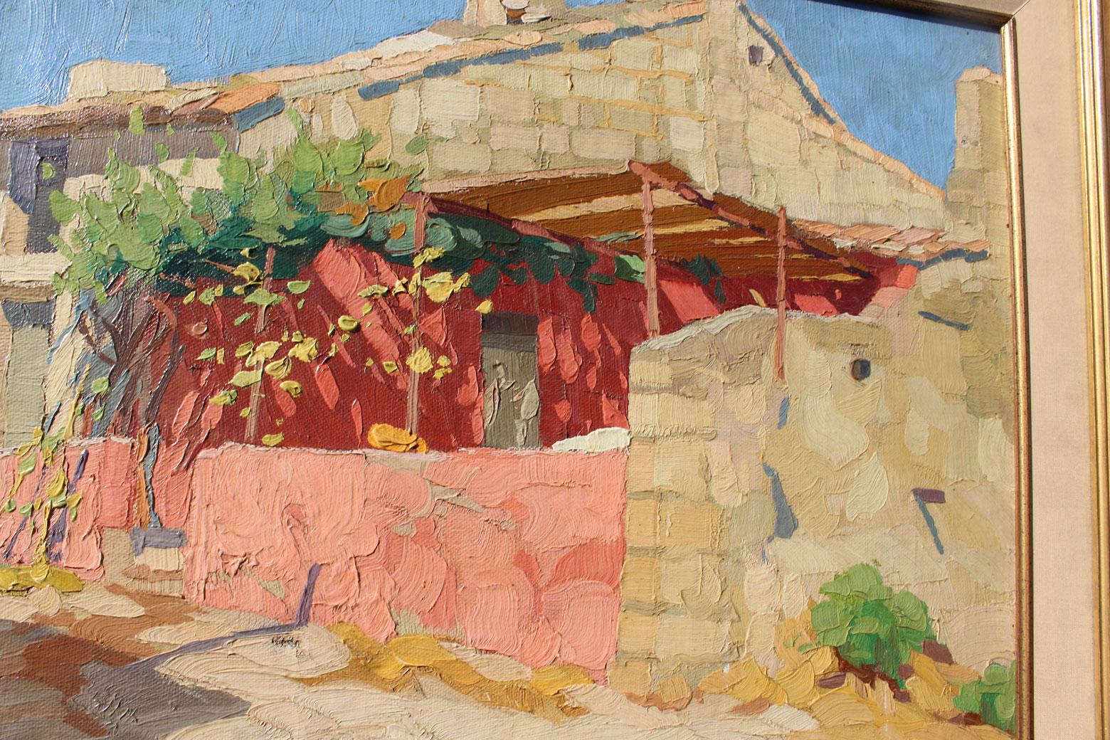 La terrasse en abat-jour, « La terrasse Ombrage ». - Painting de Ohannes Alhazian