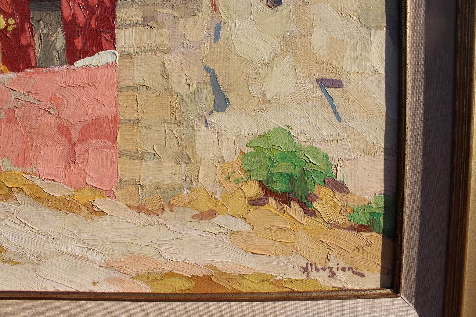 La terrasse en abat-jour, « La terrasse Ombrage ». - Impressionnisme Painting par Ohannes Alhazian