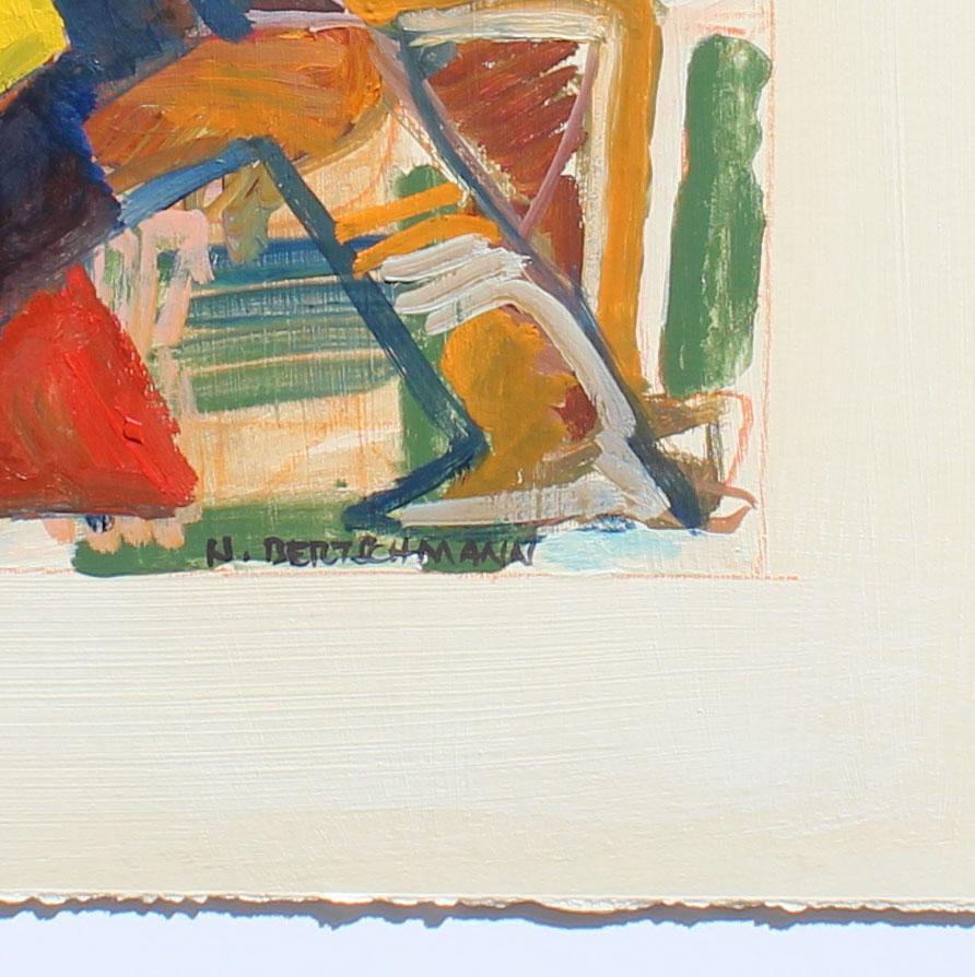  Abstrakte Figur ohne Titel, 1971 (Abstrakter Expressionismus), Painting, von Harry Bertschmann