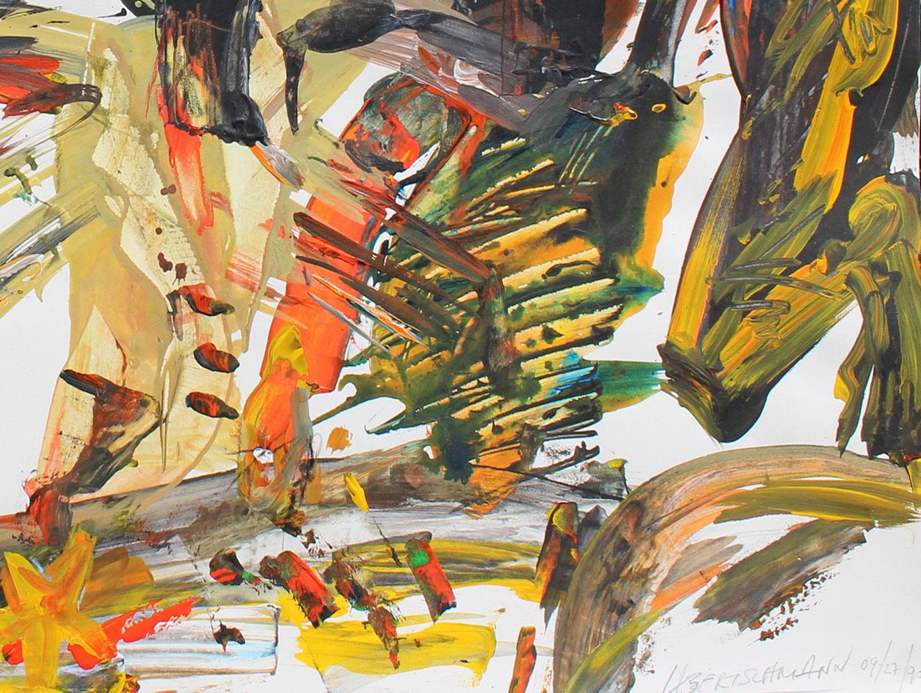 Nail It, 1990 (Peck Slip) - Abstract Expressionist Painting by Harry Bertschmann