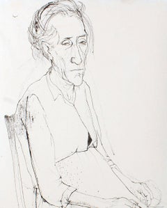 Jansem drawing, Grandma drawing, contemporary artist, Jansem grandma portrait.