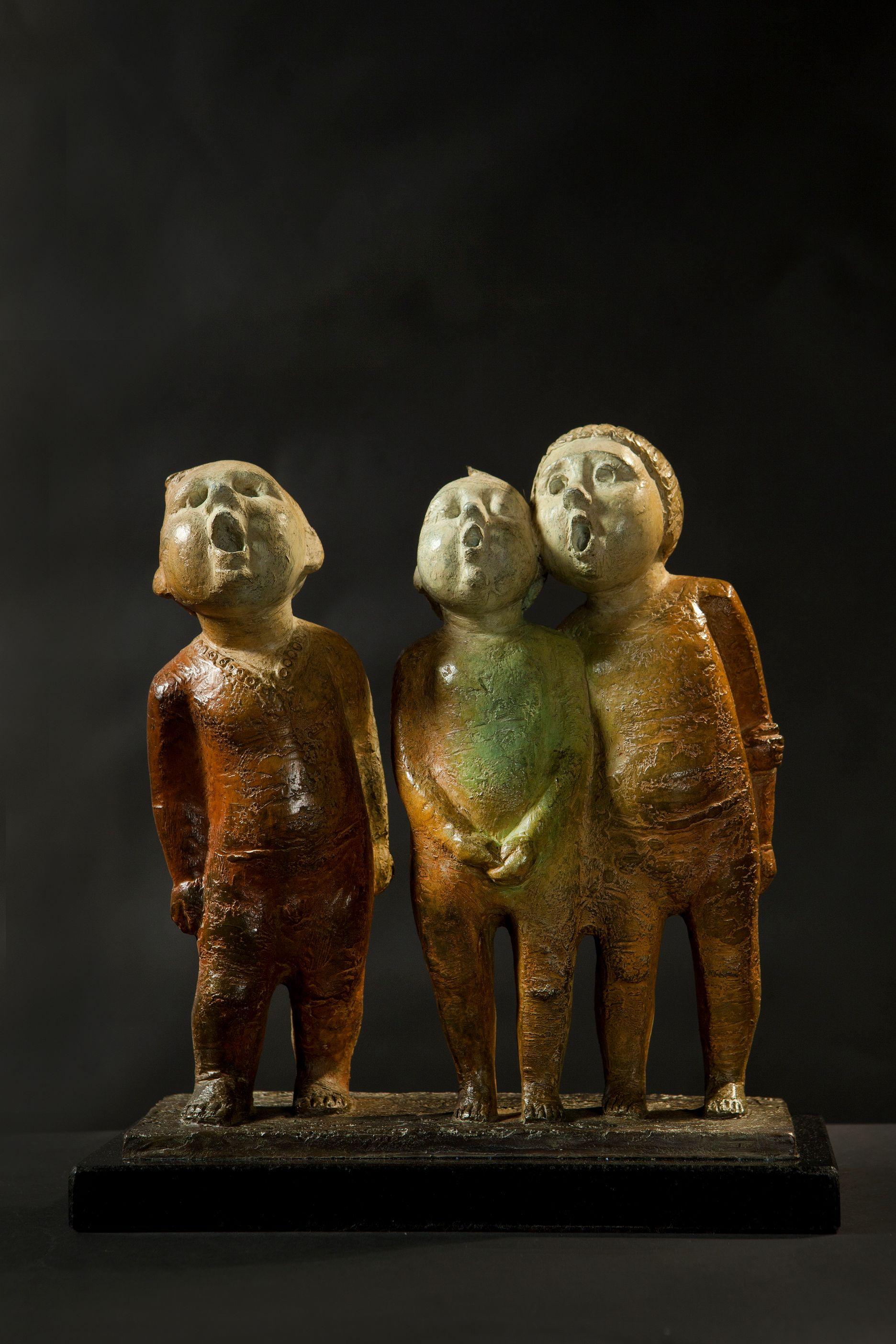 Spring Song - Gold Figurative Sculpture by Nobe Babayan