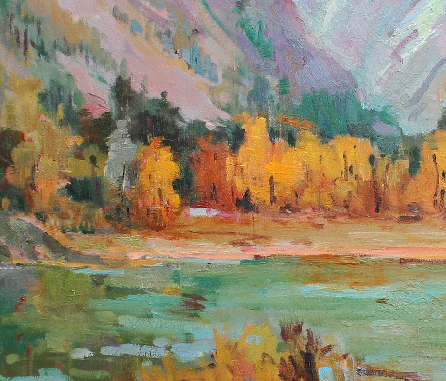 Los Osos, California - Gray Landscape Painting by Kanya Bugreyev