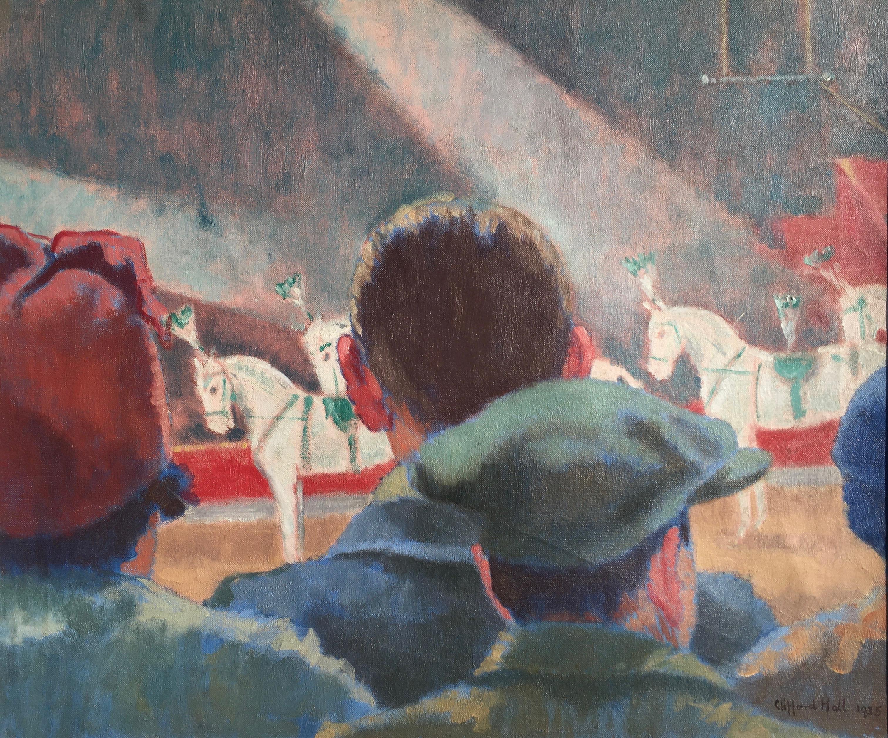 Circus Horses, 1935 - Modern British painting by Clifford Hall 1