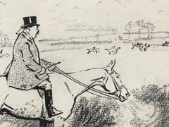 Il peso welter - Disegno sportivo britannico a penna e inchiostro di Lionel Edwards