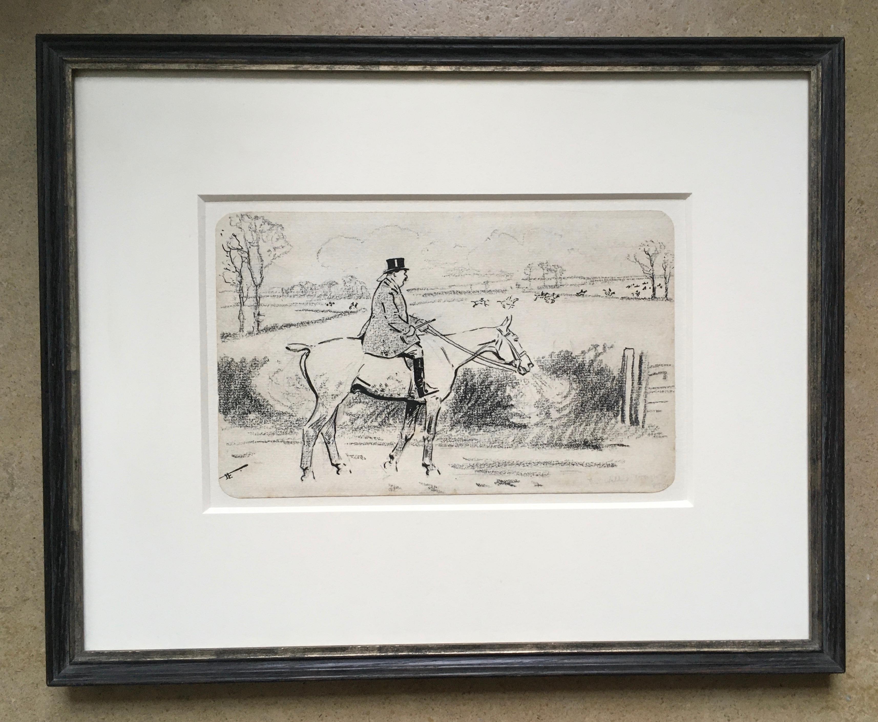 The Welter Weight - Pen and ink British Sporting drawing by Lionel Edwards 3