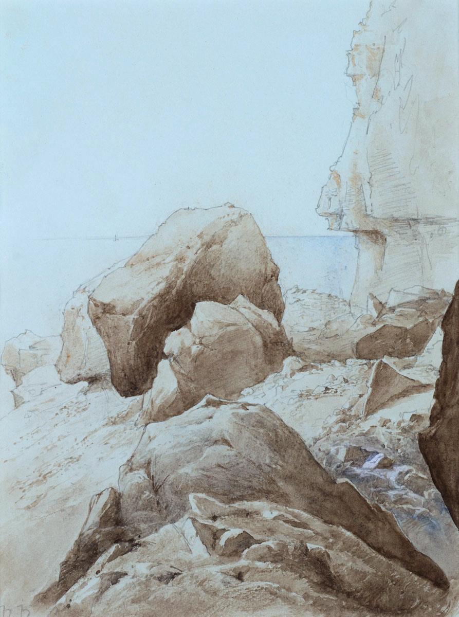 Alfred William Hunt RWS - Washing Day, Robin Hood's Bay, Yorkshire ...