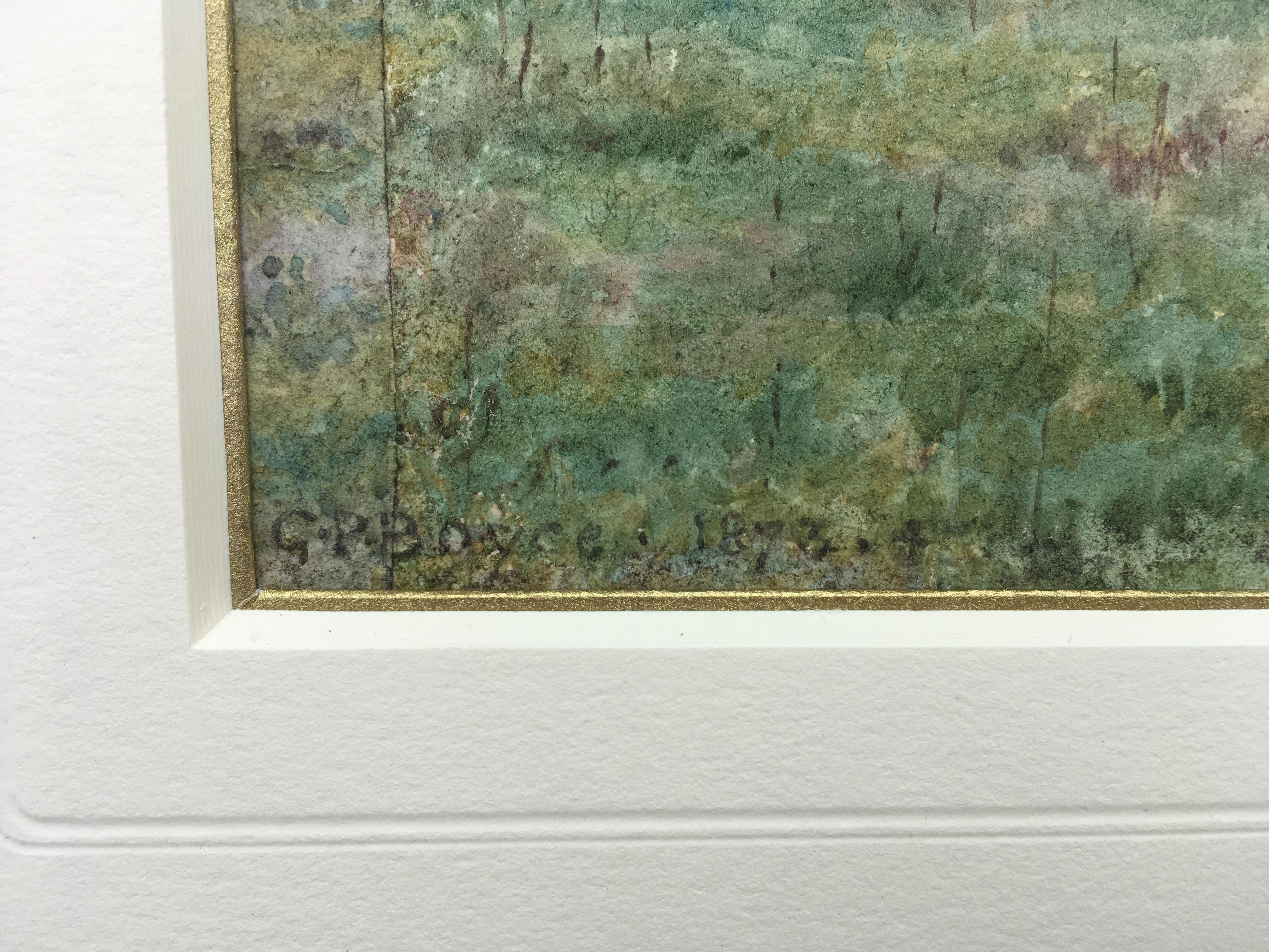A Little Wooded Valley in Surrey – Präraffaelitische Landschaft von G P Boyce im Angebot 1