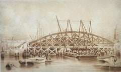 London Bridge in 1827 - British watercolour by Henry Barlow Carter