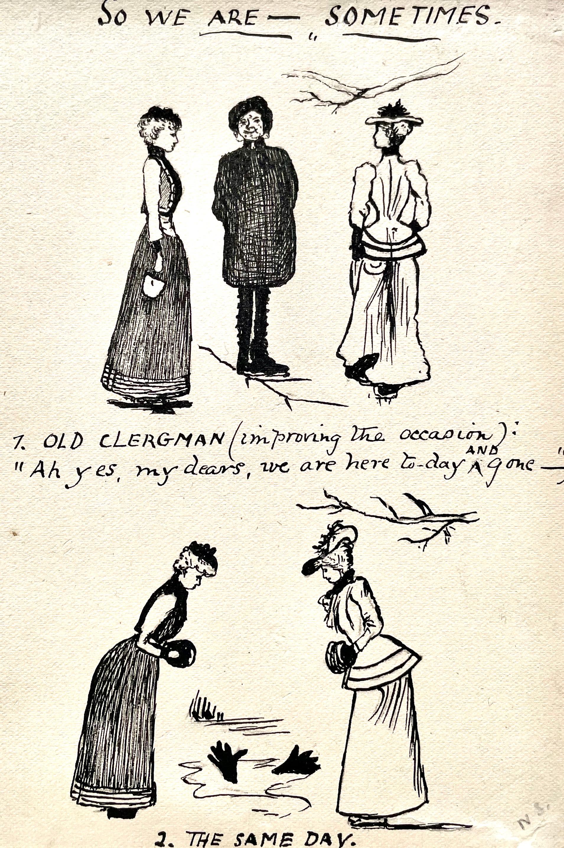 Frank Watkins Dunce, Dunce, Double D Original pen and ink 1920s Children's Book Illustration