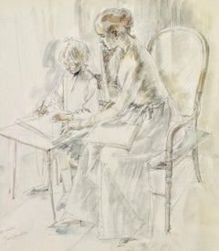 Step-Sister - 20th Century British watercolour drawing by Jean Harper