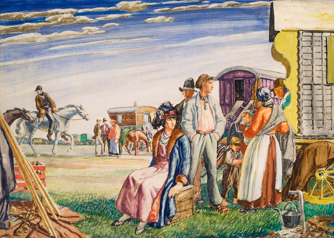 HARRY MORLEY, ARA, RWS
(1881-1943)

El Campamento Gitano

Firmado y fechado en 1927
Acuarela y acuarela corporal, enmarcada

 36,5 por 52 cm, 14 ¼ por 20 ½ pulg.
(tamaño del marco 60,5 por 75 cm., 23 ¾ por 29 ½ pulg.)

Procedencia:
Colección Wyndham