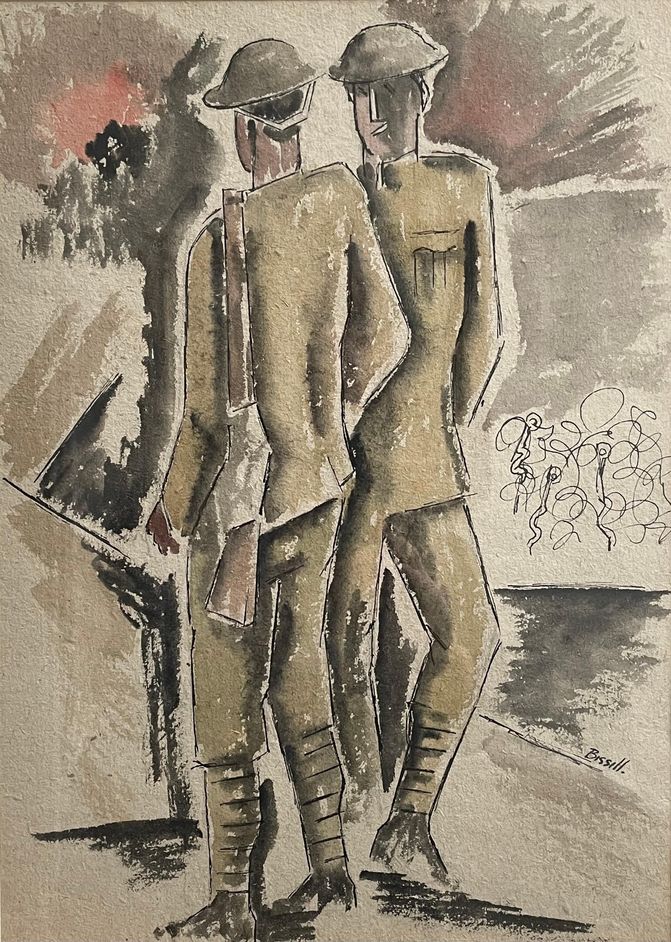 GEORGE BISSILL
(1896-1973)

Zwei Soldaten

Signiert l.r.: Bissill
Aquarell und Tinte und Feder auf chamoisfarbenem Papier
Gerahmt

38.5 x 28 cm, 15 ¼ x 11 Zoll.
(Rahmengröße 51 x 40,5 cm., 20 x 16 Zoll.)

Provenienz:
Der Nachlass des Künstlers;
Kate