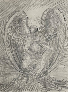 Vintage Study of an Angel by British Pre-Raphaelite artist Sir William Blake Richmond