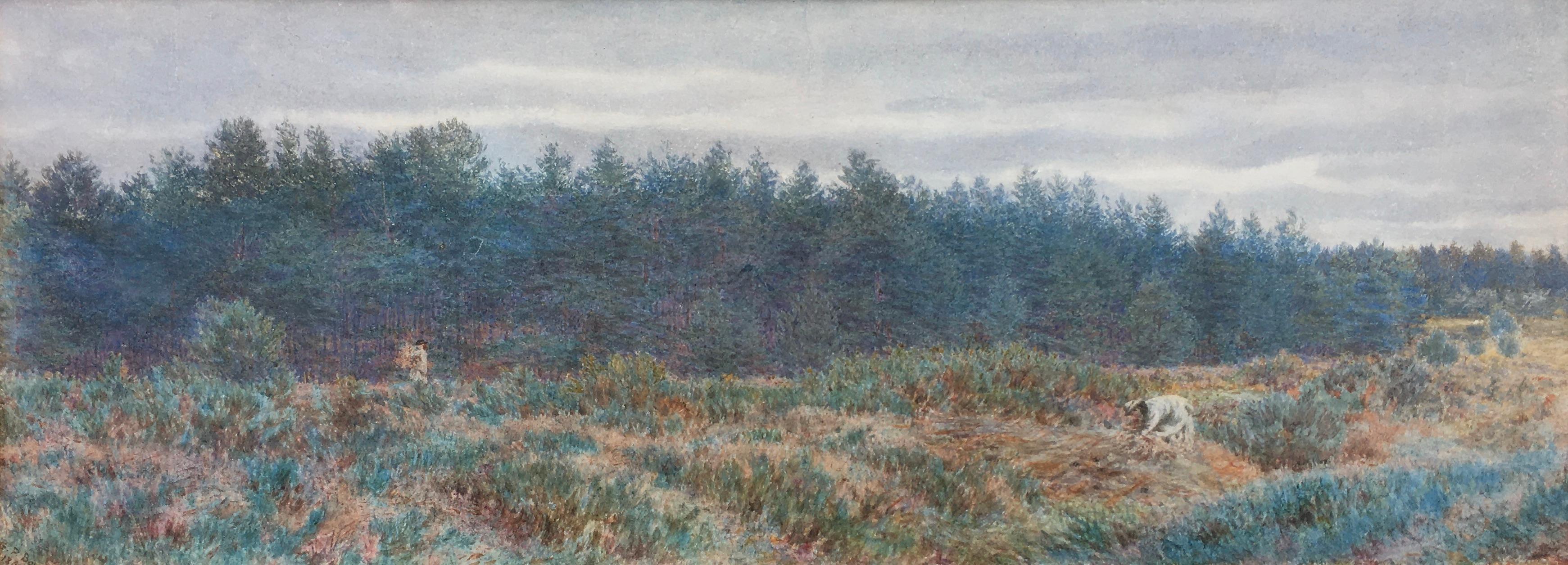 A Surrey Common - Pre-Raphaelite landscape watercolour by George Price Boyce