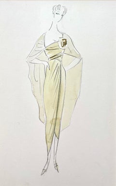 Conception d'une robe de Sir Cecil Beaton