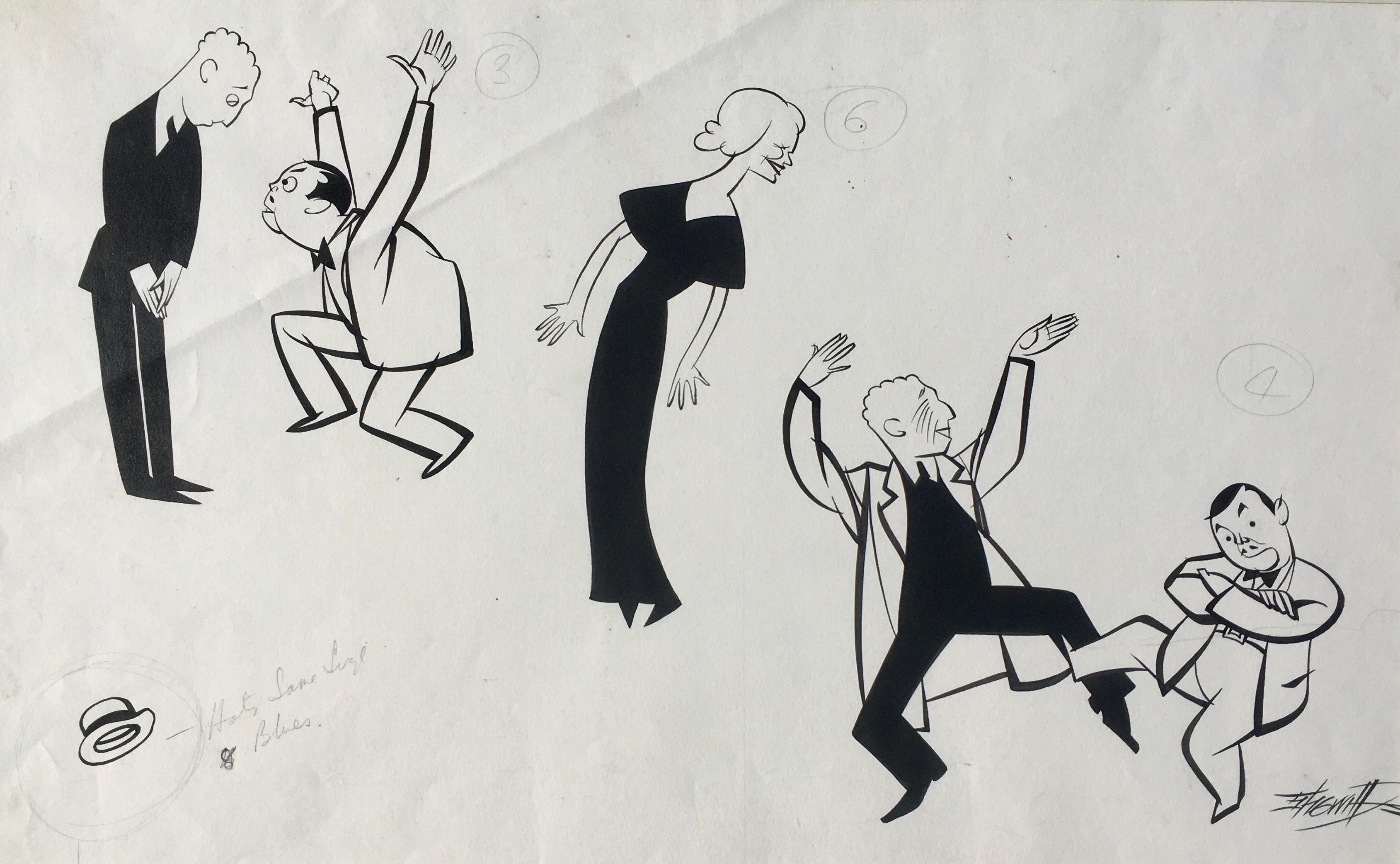 Robert Stewart Sherriffs Figurative Art – Call to the Dance – britische Theatralik-Illustration von Robert Sherriffs aus den 1930er Jahren