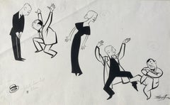 Appeler à la danse - illustration théâtrale britannique des années 1930 de Robert Sherriffs
