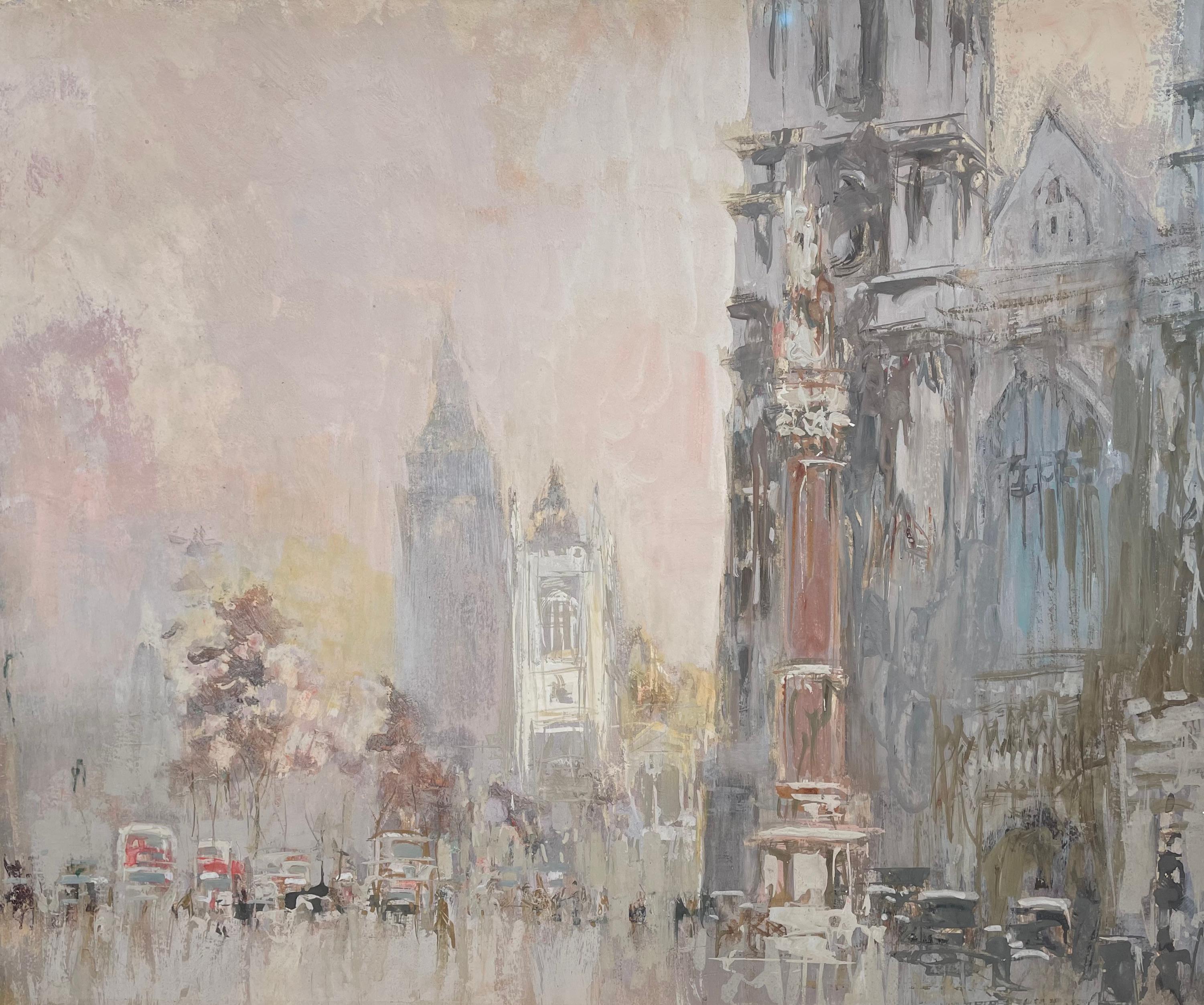 William Walcot, R.E., Hon.R.I.B.A. Landscape Art - Westminster - 20th Century British Watercolour of London by William Walcot