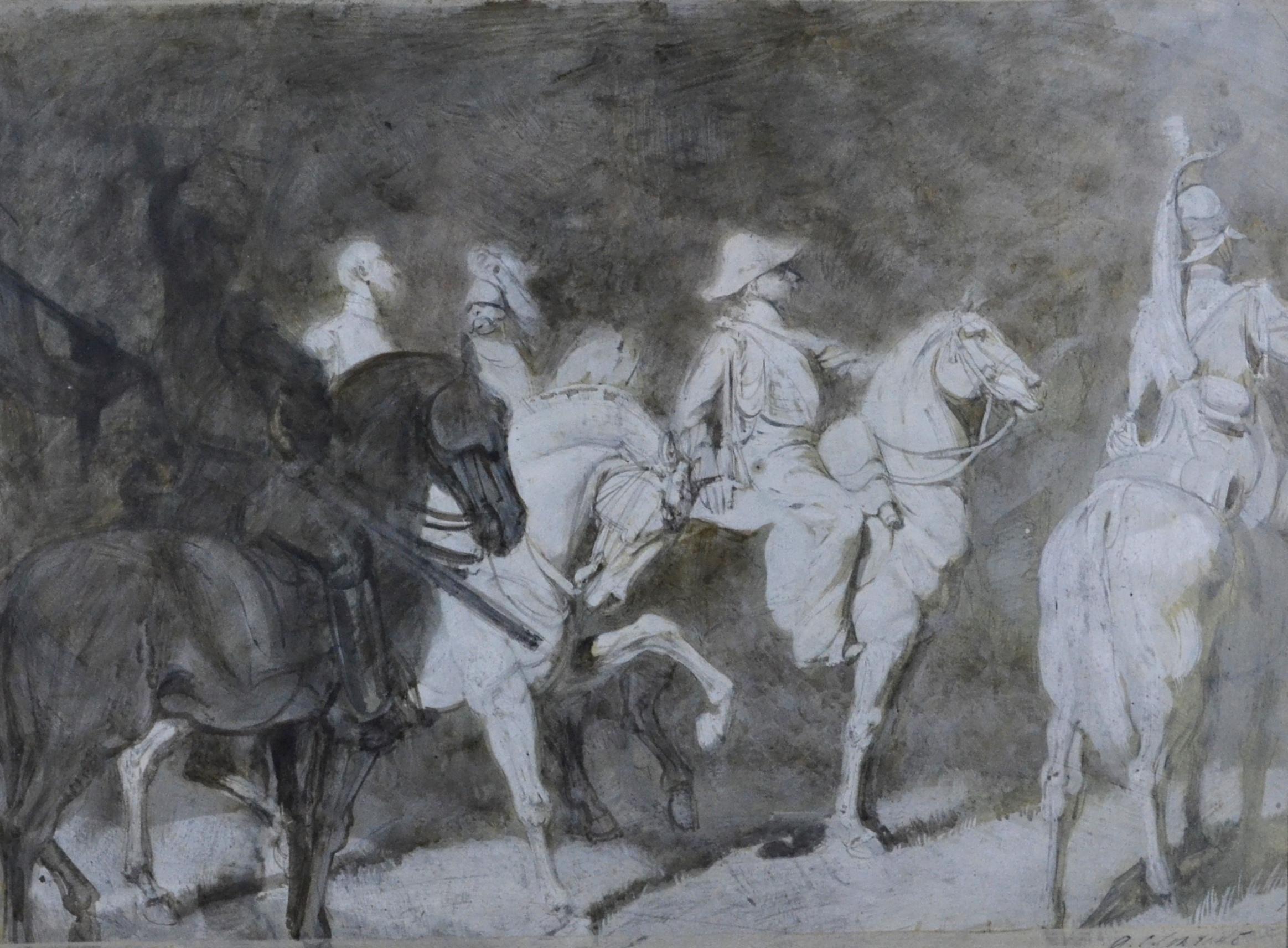 Alfred Charles Conrade - Paire d'aquarelles en grisaille britanniques datant de 1916
