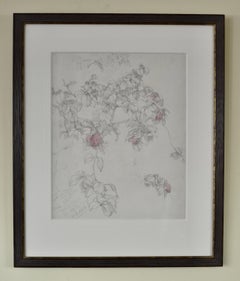 Antique William Shackleton - Camellia, pencil and watercolour by British Symbolist