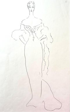 Cecil Beaton - Dessin de costume ou de mode britannique du 20e siècle