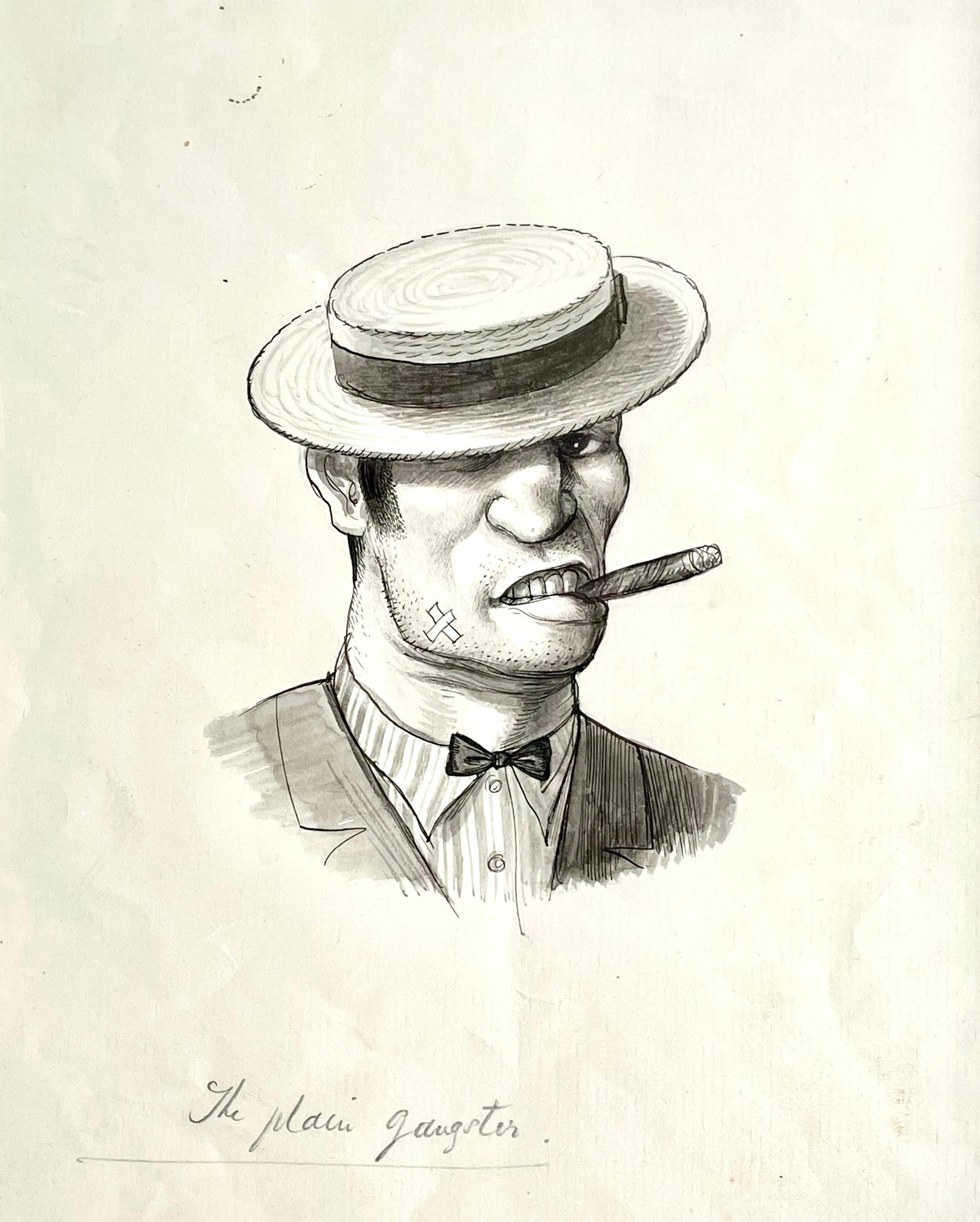 REX JOHN WHISTLER
(Britisch 1905-1944)

Der gewöhnliche Gangster

Beschriftet mit Titel
Feder, Pinsel und Tinte
Gerahmt

20 x 16,5 cm, 8 x 10 ½ Zoll.
(Rahmengröße 39 x 34 cm., 15 ¼ x 13 ¼ Zoll.)

Provenienz:
Die Shell Mex und BT Advertising