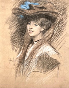 John Da Costa - Early 20th Century Portrait Drawing of the Artist's Wife