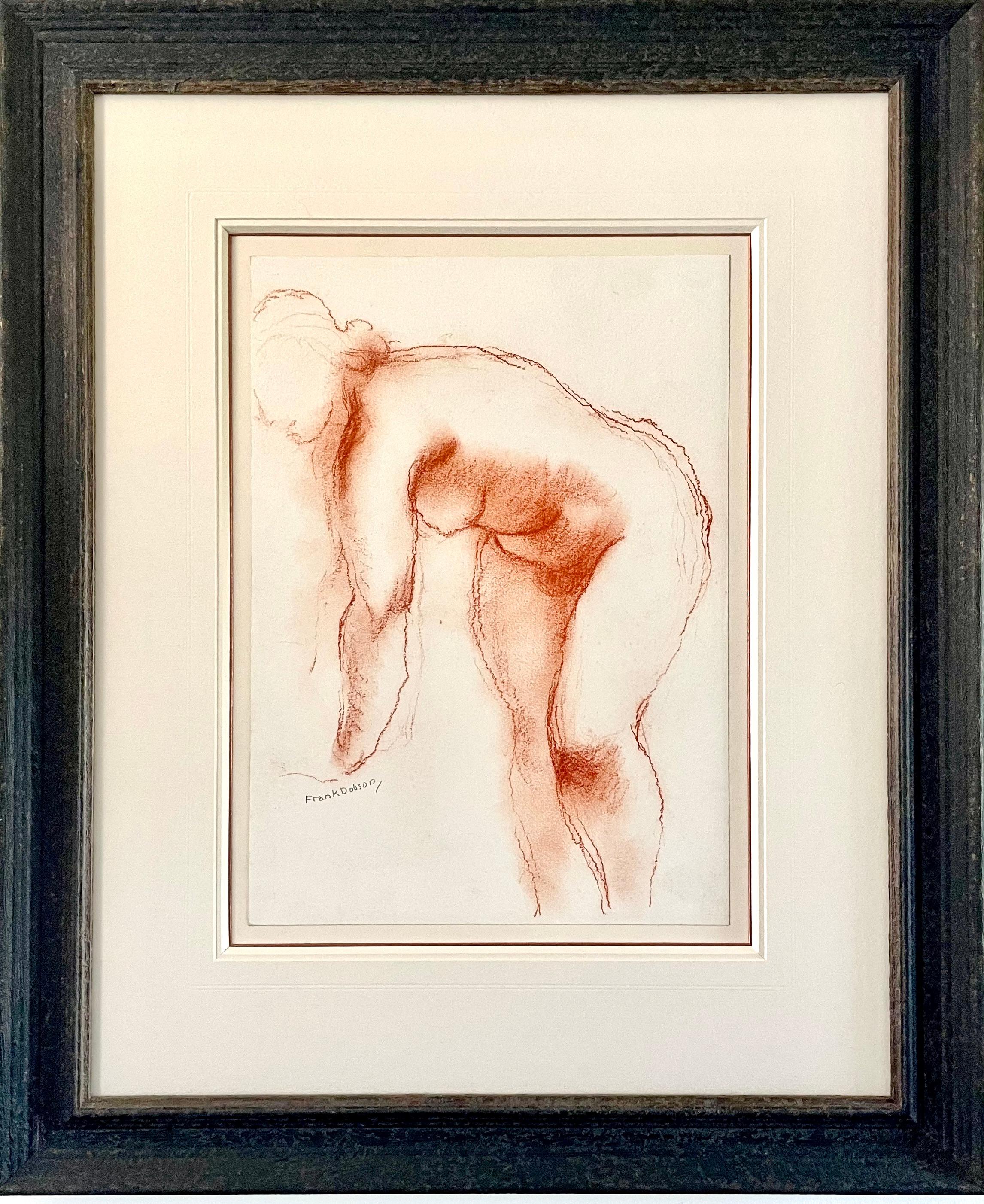 Nude - 20th Century British chalk drawing of a Female Nude by Frank Dobson RA
