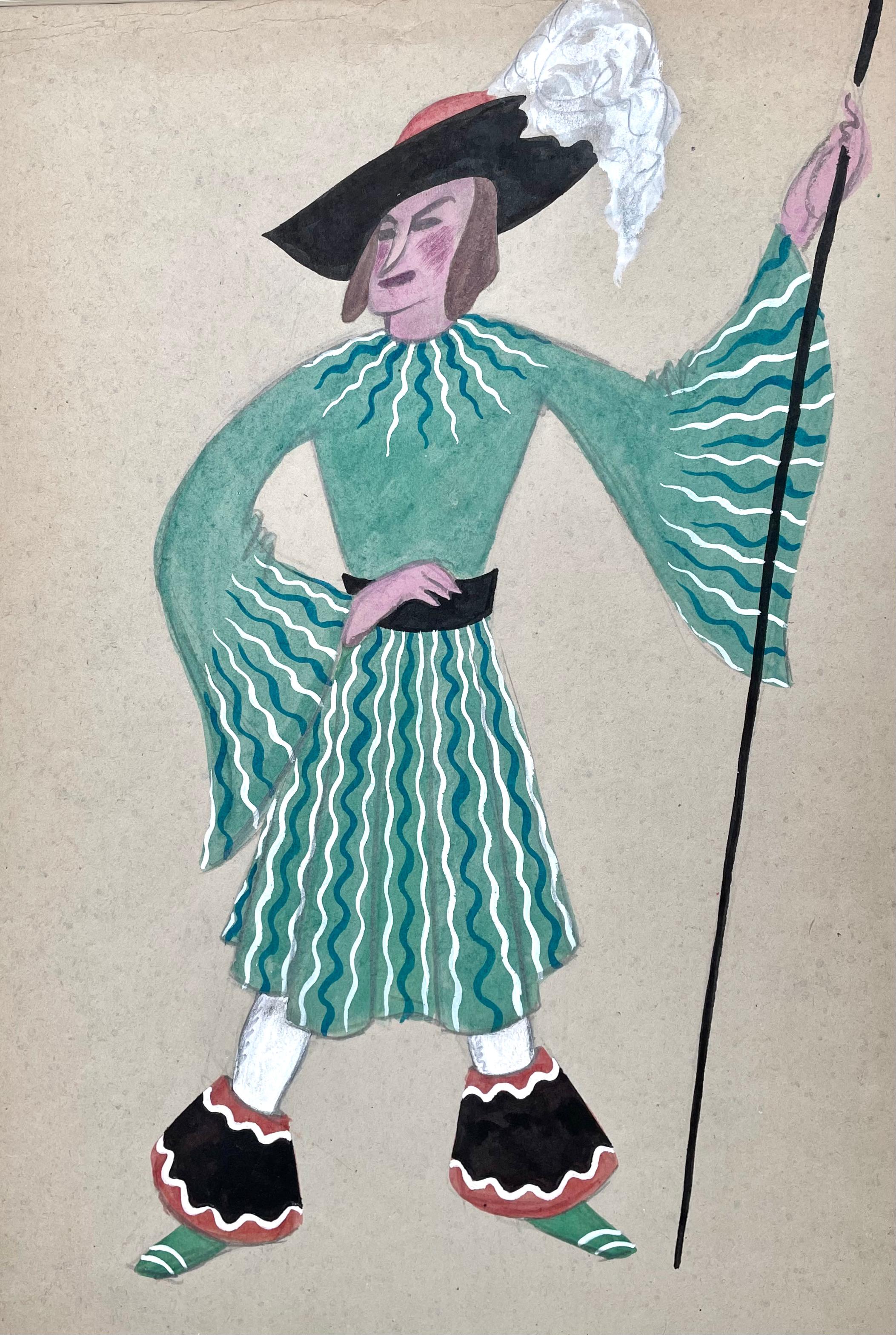JOHN DRONSFIELD
(1900-1951)

Costume Design – Man with Staff

Watercolour and bodycolour over pencil
Unframed, in mount only

44 by 29.5 cm., 17 ¼  by 11 ½ in.
(mount size 57 by 42.5 cm., 22 ½ by 16 ¾ in.)

John Marsden Dronsfield was born in
