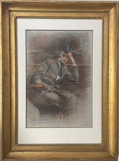 Jenny Zillhardt, Late 19th Century French pastel portrait of a Young Man