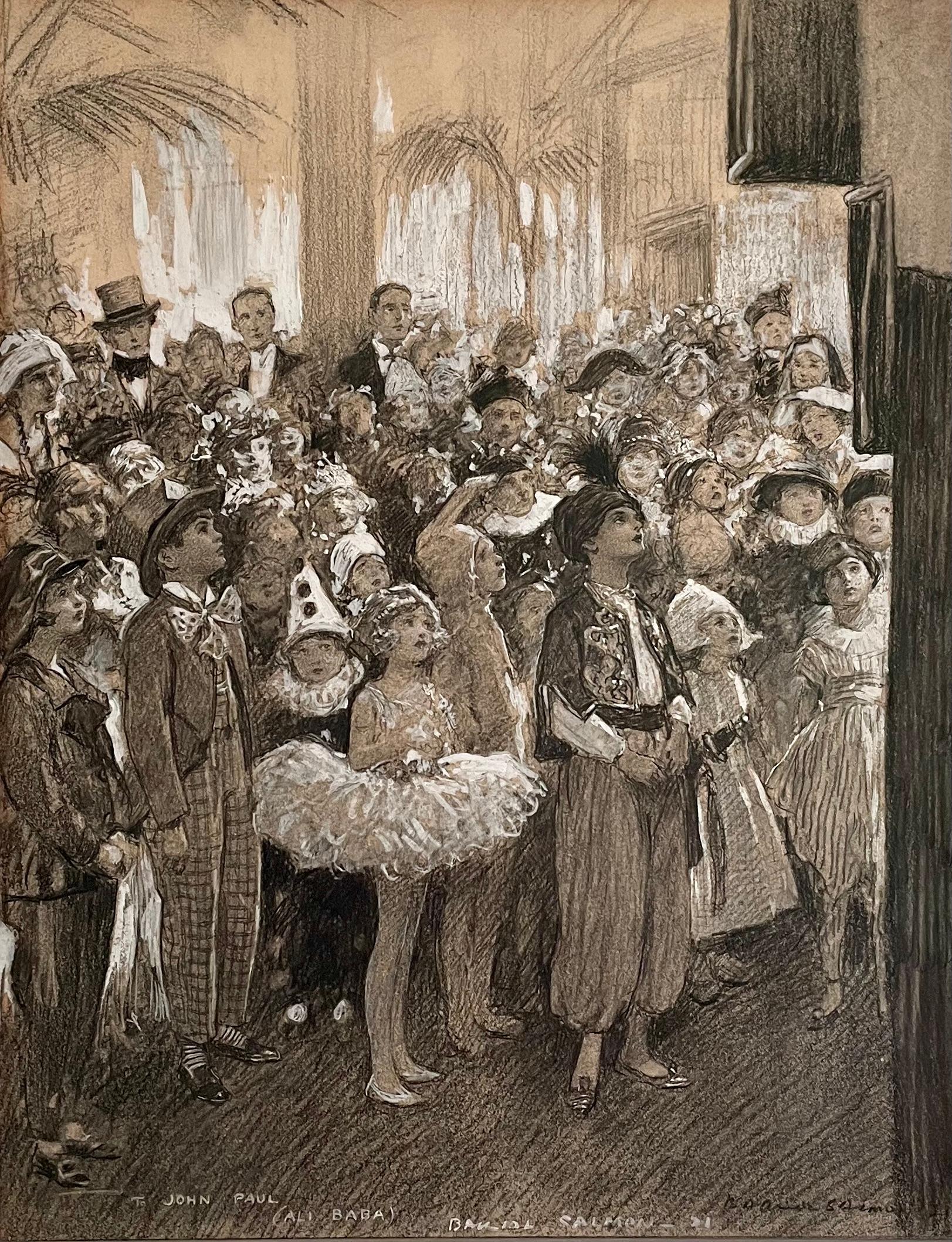 ARTHUR JOHN BALLIOL LACHS
(1868-1953)

Der Entertainer

Zweimal signiert, datiert und l.c. gewidmet:  AN JOHN PAUL (ALI BABA) BALLIOL SALMON '21
Schwarze Kreide mit Weiß gehöht
Gerahmt

44 x 34 cm, 17 ¼ x 13 ¼ Zoll.
(Rahmengröße 64,5 x 53,5 cm., 25