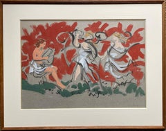 Orpheus - Late 20th Century British watercolour by Robert O'Rorke