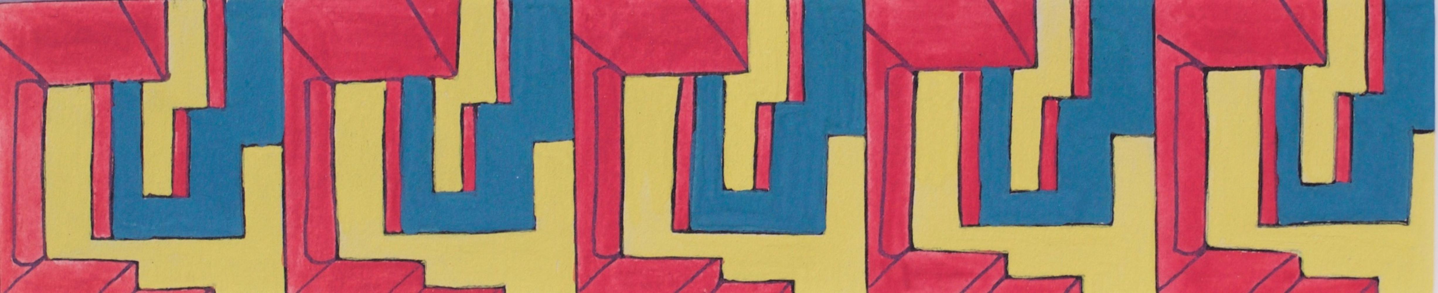 GWENDOLEN KITTY YOUNG
(1914-1994)

Design rosso, giallo e grigio

Firmato sul retro
Guazzo
Non incorniciato

 21,5 per 4,5 cm, 8 ½ per 1 ¾ di pollice.
(dimensioni del supporto 35,5 x 19 cm, 14 x 7½ in.)

Gwendolen Young nacque a Bournemouth, figlia