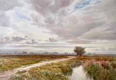 Antique Joseph Powell - Early 20th Century British landscape watercolour of Camber