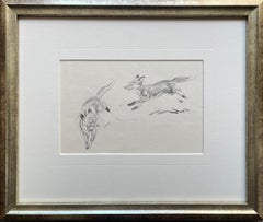 Les cubes de renard britanniques du 20e siècle, dessin d'une faune britannique par Eileen Soper