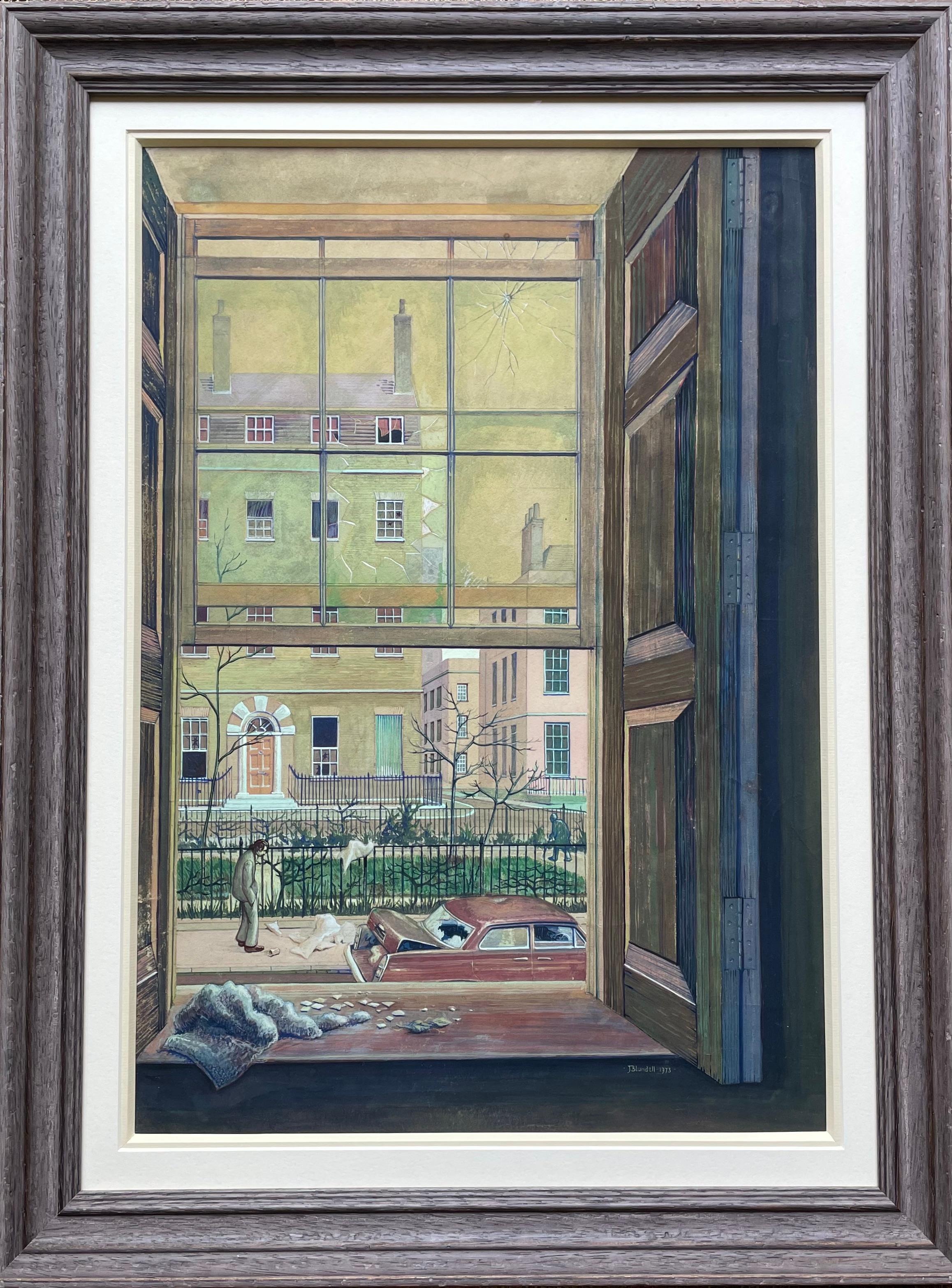John Blundell – Nach dem Riot – britisches Aquarell des 20. Jahrhunderts