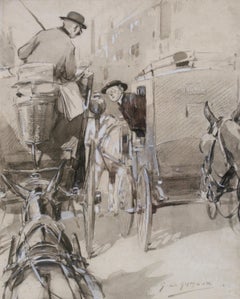 Aquarell-Figurative Zeichnungen und Aquarellbilder