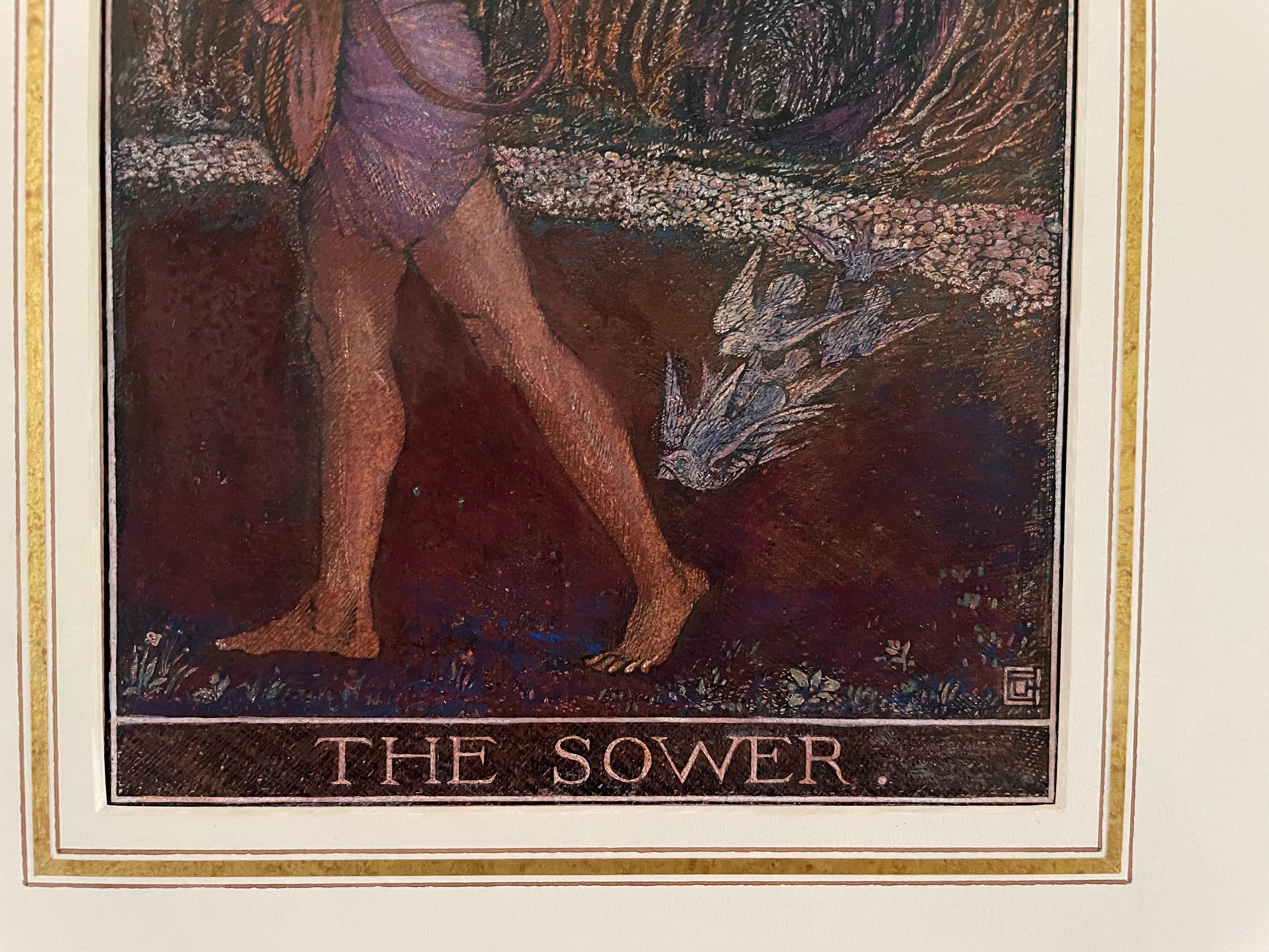 James Joshua Guthrie – The Sower, britisches Aquarell des frühen 20. Jahrhunderts im Angebot 6