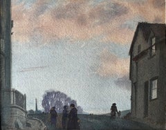 Brimscombe Hill - Early 20th Century Cotswold Group Watercolour by H A Payne