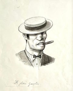 The Plain Gangster - Illustrazione britannica del primo Novecento di Rex Whistler