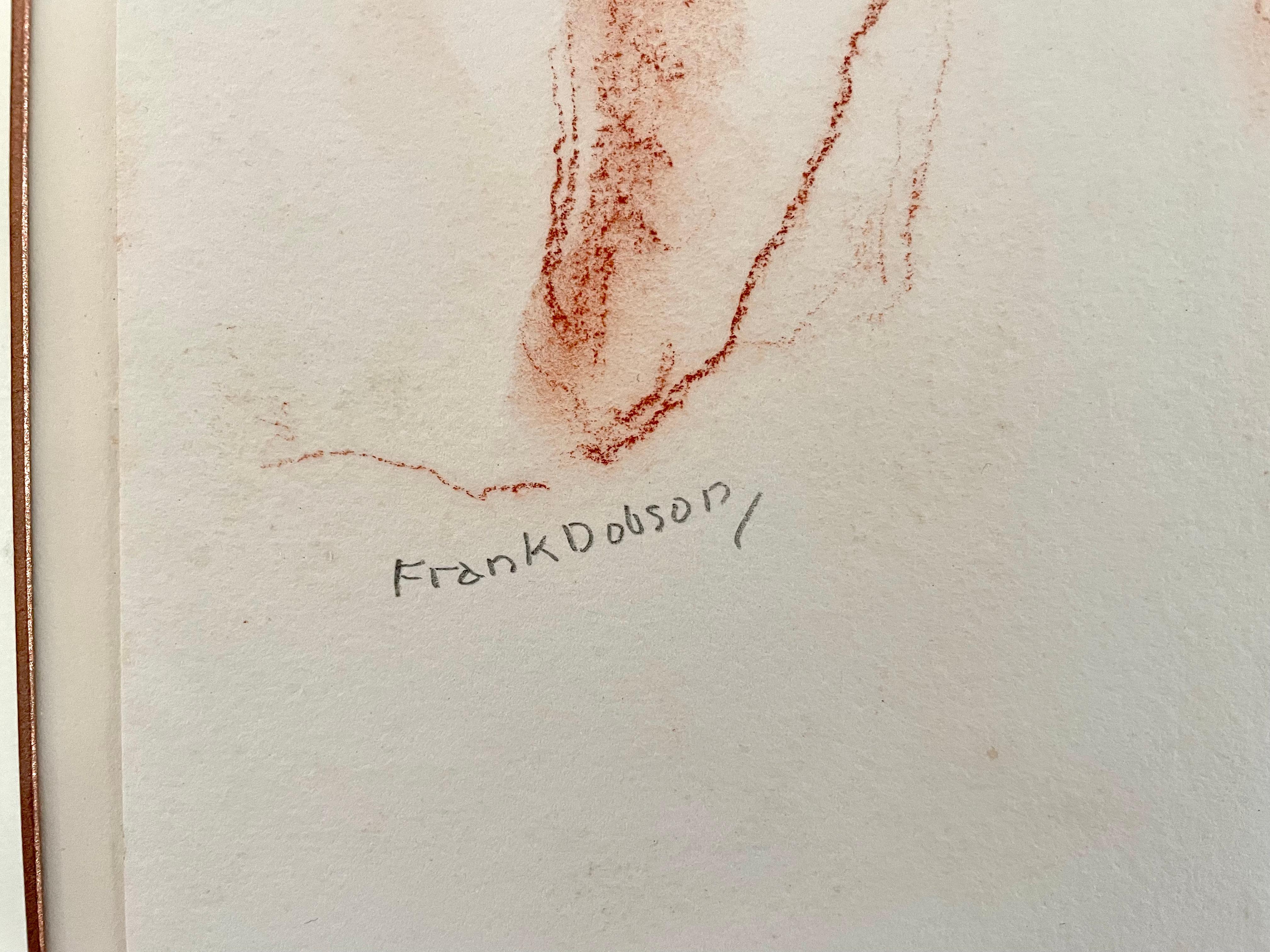 Nu - Dessin à la craie britannique du 20e siècle d'un nu féminin par Frank Dobson RA en vente 3