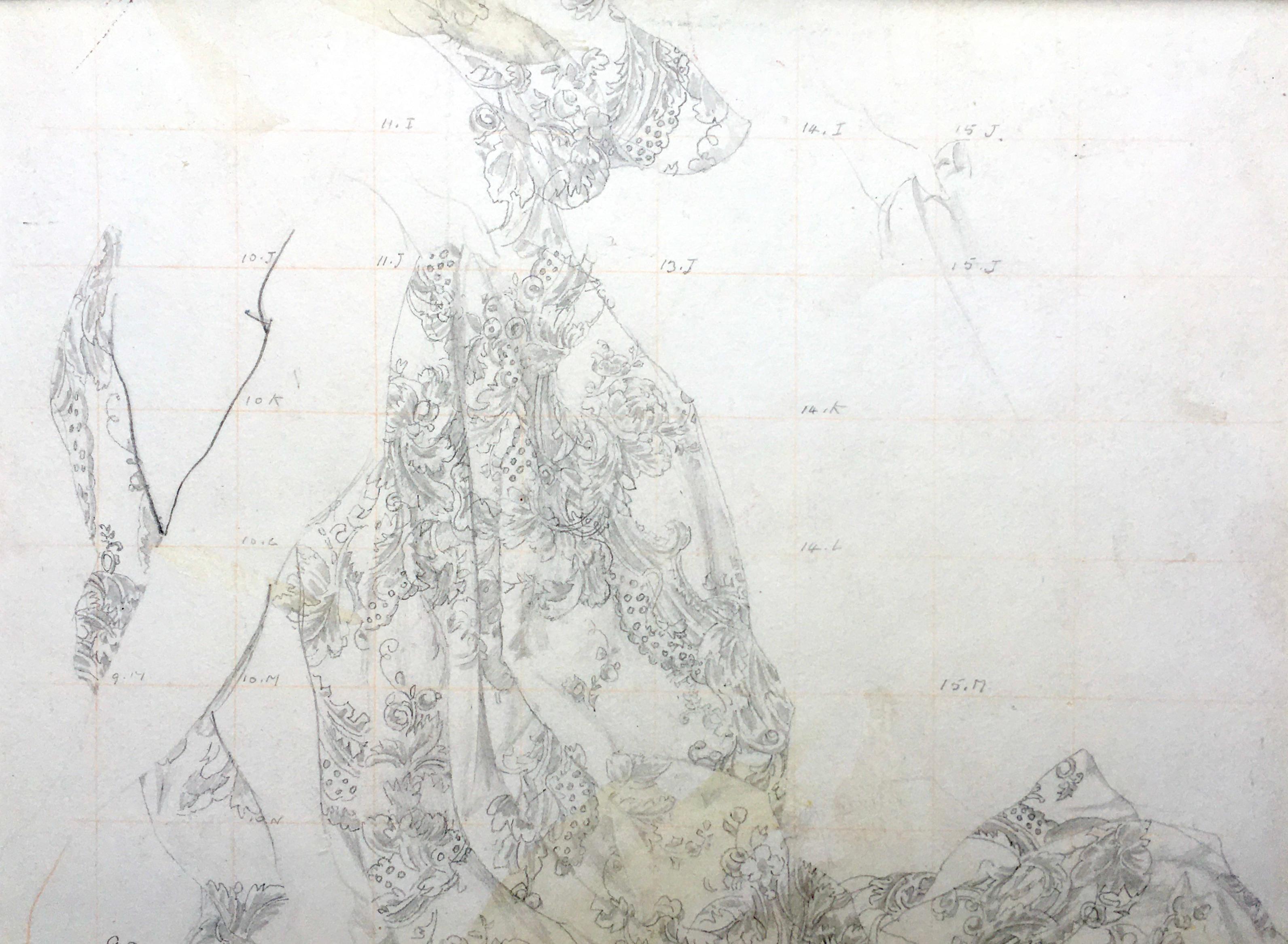 CHARLES SIMS, RA, RWS, RSW
(1873-1928)

Drapery Study for the Royal Academy Arts & Crafts Mural

Pencil, squared for transfer
Unframed, in conservation mount

17.5 by 24 cm., 7 by 9 ½ in.
(mount size 33.5 by 39 cm., 9 by 15 ¼