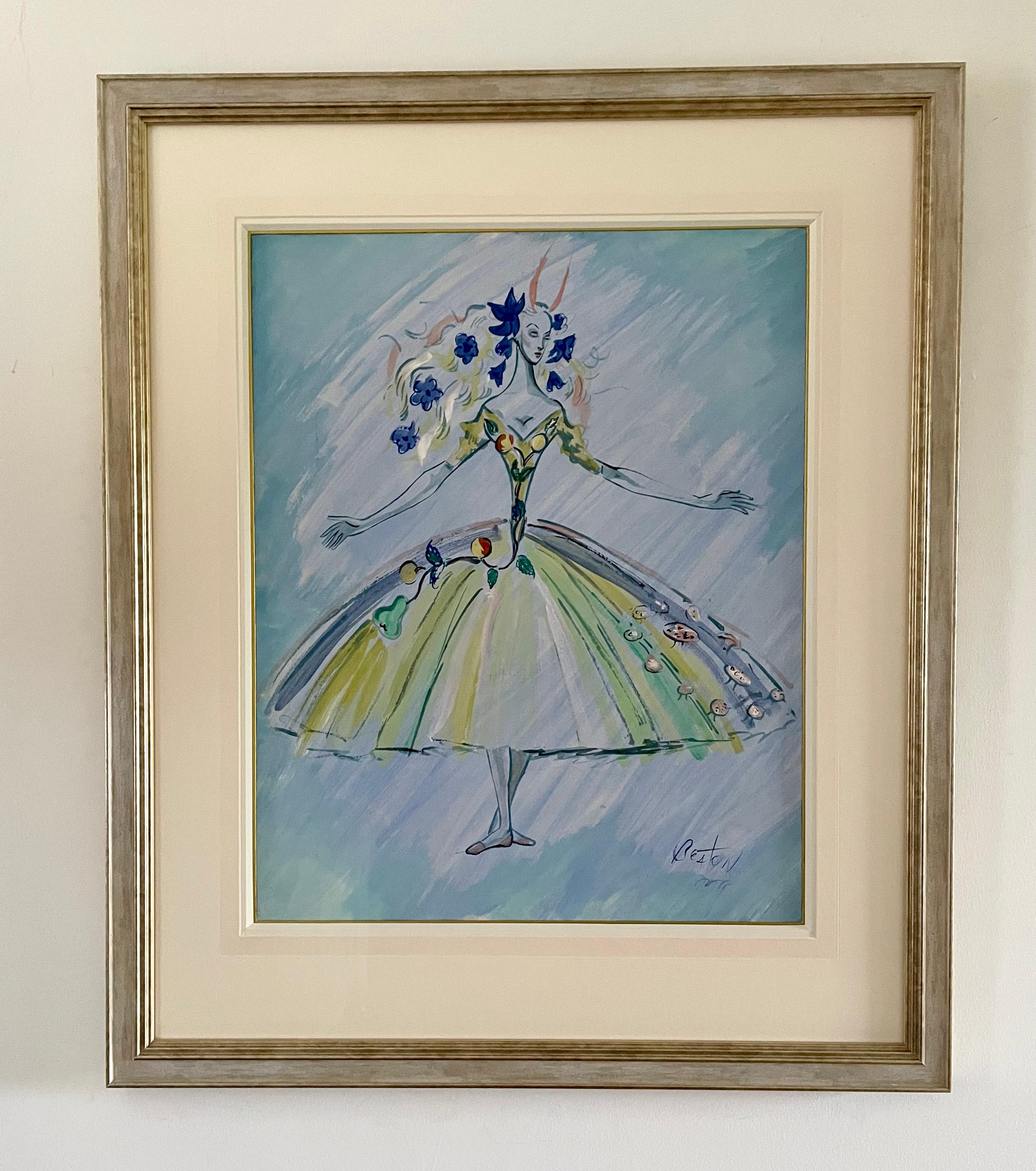 SIR CECIL BEATON, CBE
(1904-1980)

Ballet Costume Design for Le Pavillon - 1936

Signed and bears wardrobe mark l.r.: Beaton
Watercolour and ink

49 by 39 cm., 19 ¼ by 15 ½ in.
(frame size 70.5 by 60 cm., 27 ¾  by 23 ¾ in.)

Cecil Walter Hardy