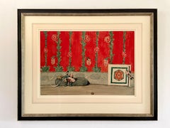 Claude Shepperson - Petrushka - Watercolour scene from the Ballets Russes