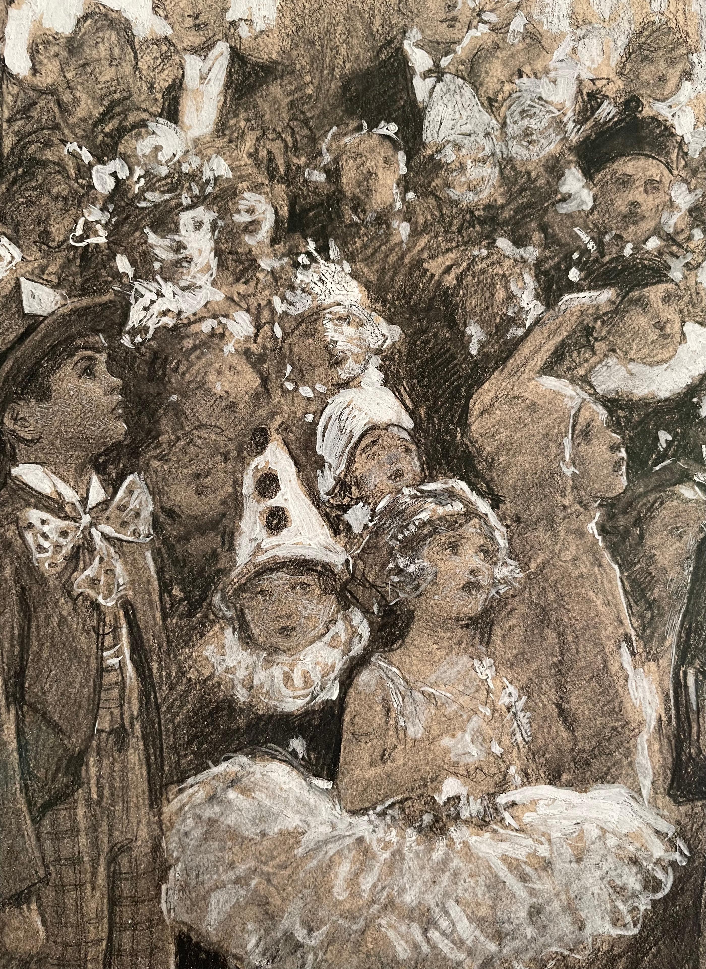 Arthur John Balliol Salmon - The Fancy Dress Party - Drawing britannique des années 1920 en vente 6