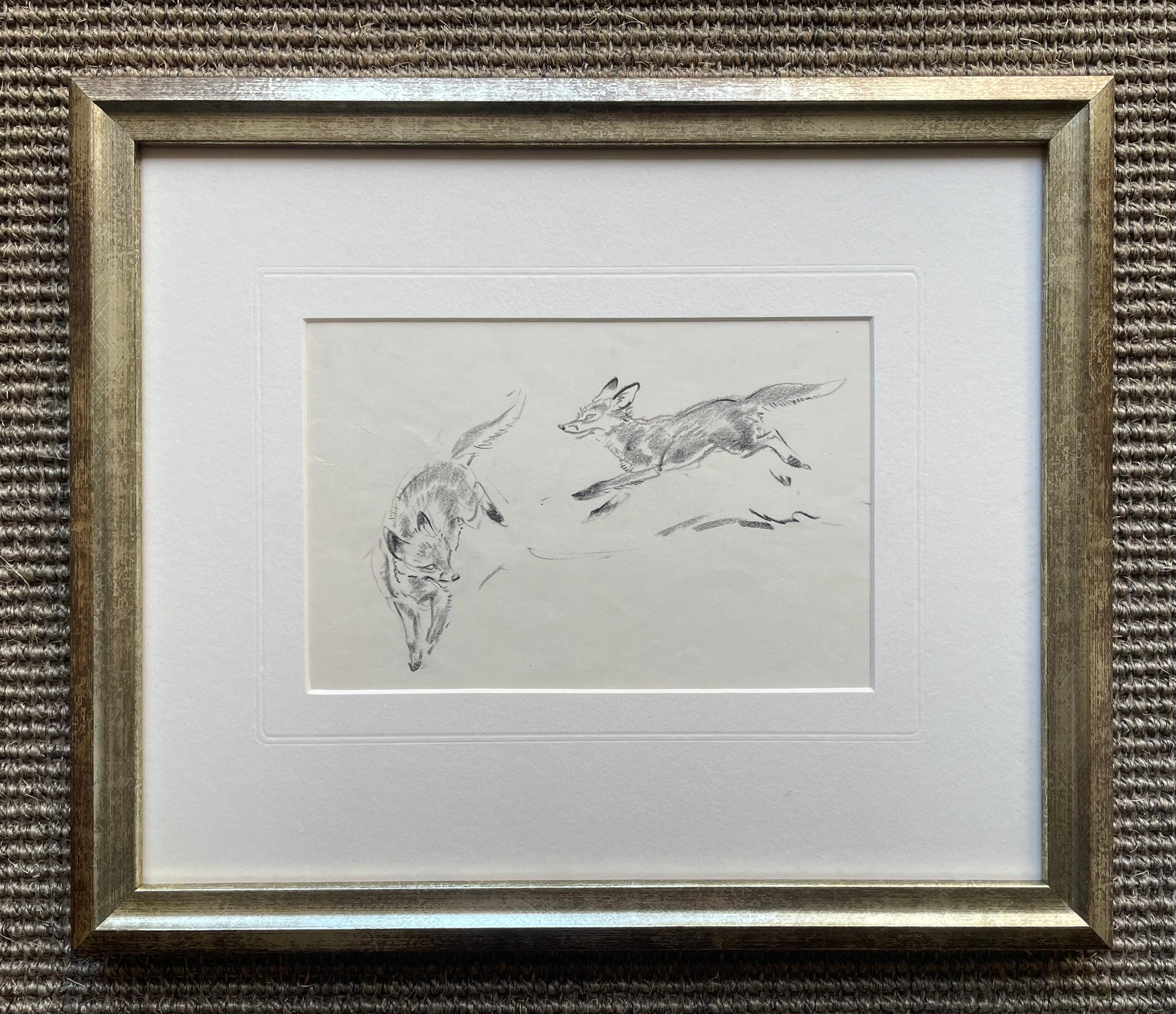 Cuccioli di volpe - Disegno di animali selvatici britannici del 20th Century di Eileen Soper 3